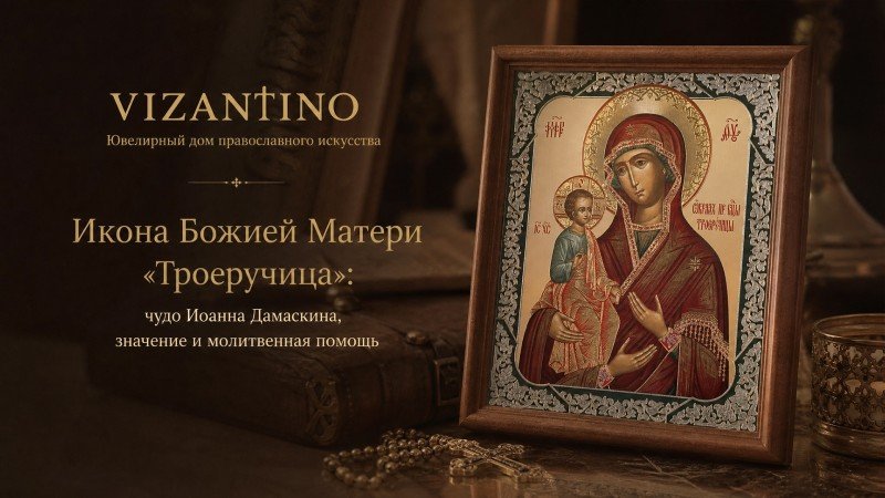 Икона Божией Матери «Троеручица»: чудо Иоанна Дамаскина, значение и молитвенная помощь