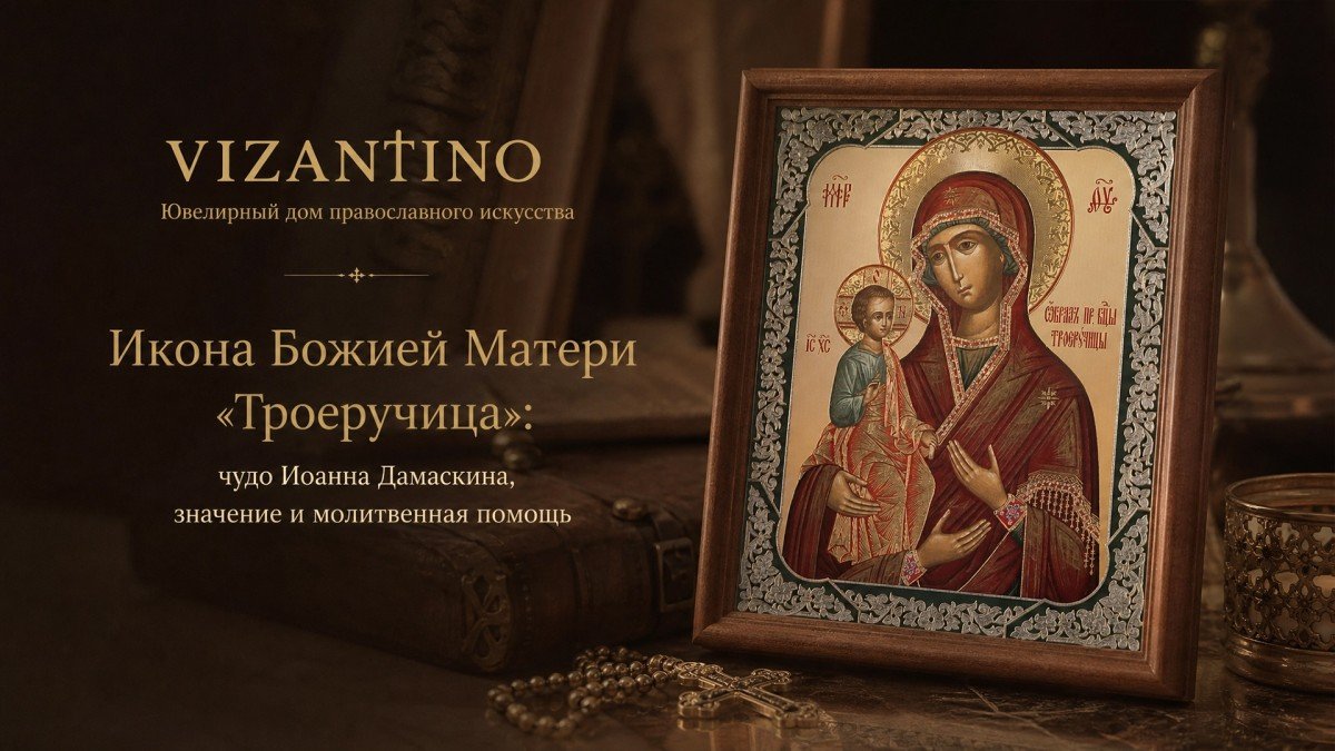 Икона Божией Матери «Троеручица»: чудо Иоанна Дамаскина, значение и молитвенная помощь