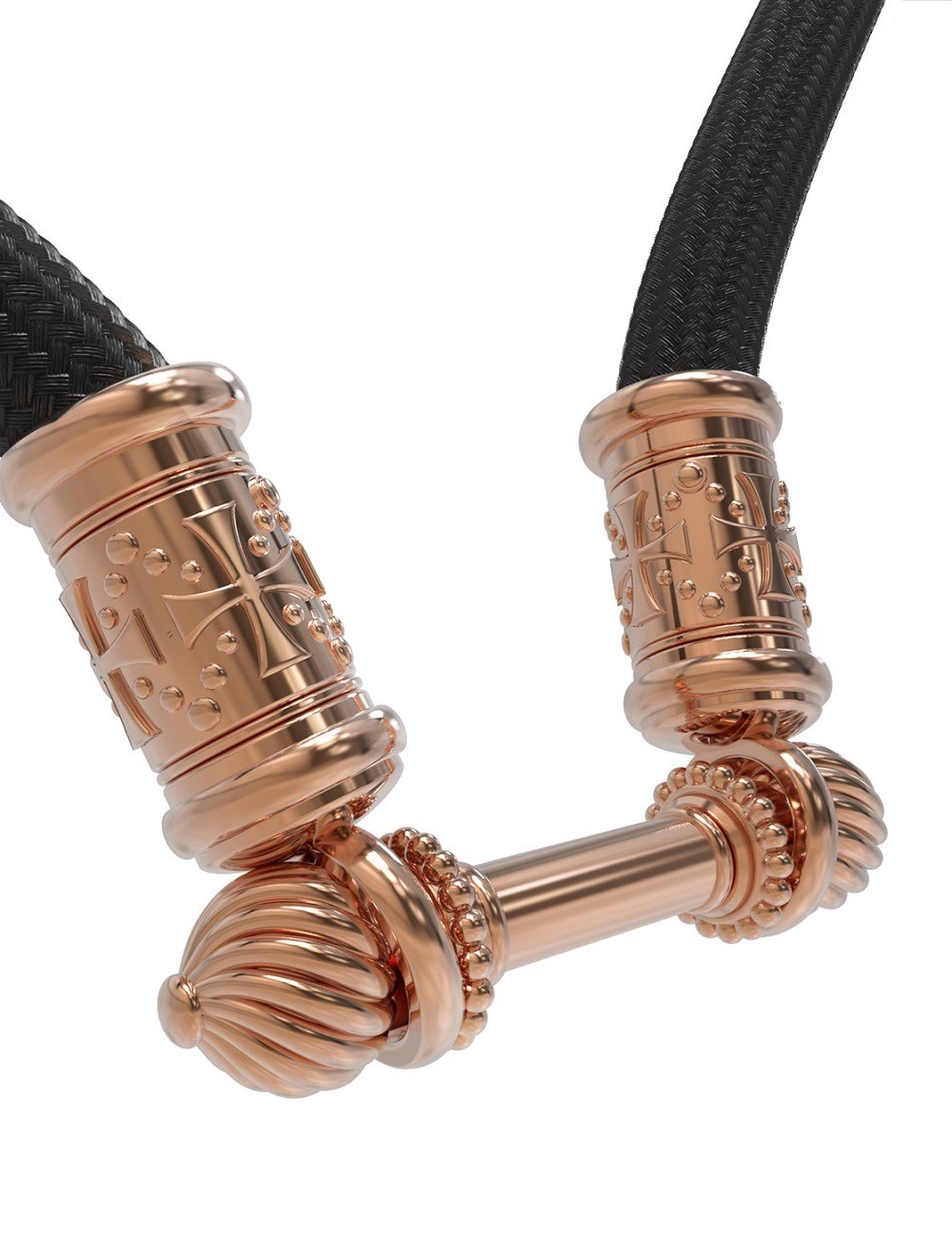 Шнурок шёлковый шёлковый с золотом 585 пробы