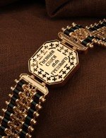 Браслет из золота 585 пробы с ониксом