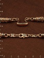 Цепь из золота 585 пробы с эмалью