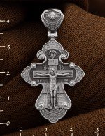 Крест из белого золота 585 пробы