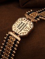 Браслет из золота 585 пробы с ониксом