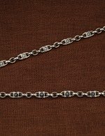 Цепь из белого золота 585 пробы с эмалью