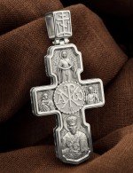Крест из белого золота 585 пробы