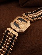 Браслет из золота 585 пробы с ониксом