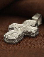 Крест из белого золота 585 пробы
