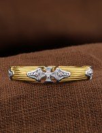 Кольцо из лимонного золота 585 пробы с бриллиантами