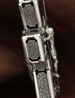 Крест из серебра 925 пробы с эбеновое дерево