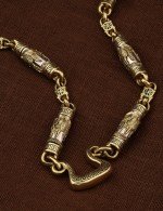 Цепь из лимонного золота 585 пробы с эмалью