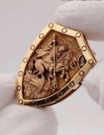 Образок из золота 585 пробы с деревом груши