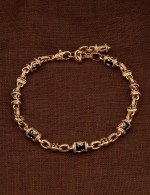 Браслет из золота 585 пробы с ониксом