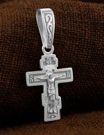 Крест из белого золота 585 пробы