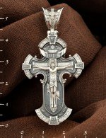 Крест из серебра 925 пробы с фианитом