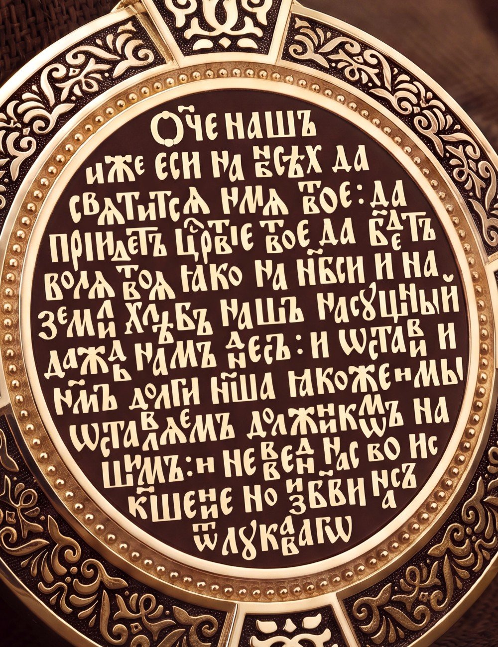 Образок из золота 585 пробы с эмалью и иконописью