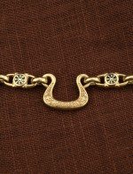 Цепь из лимонного золота 585 пробы с эмалью