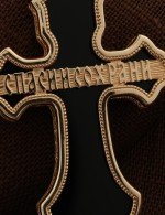 Крест из золота 585 пробы с ониксом