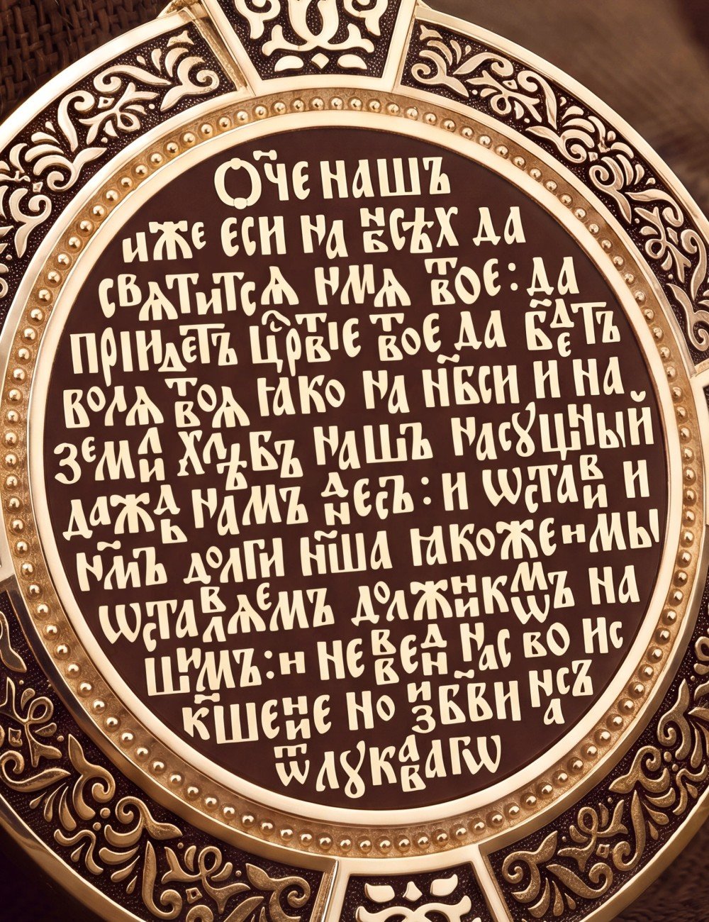 Образок из золота 585 пробы с эмалью и иконописью