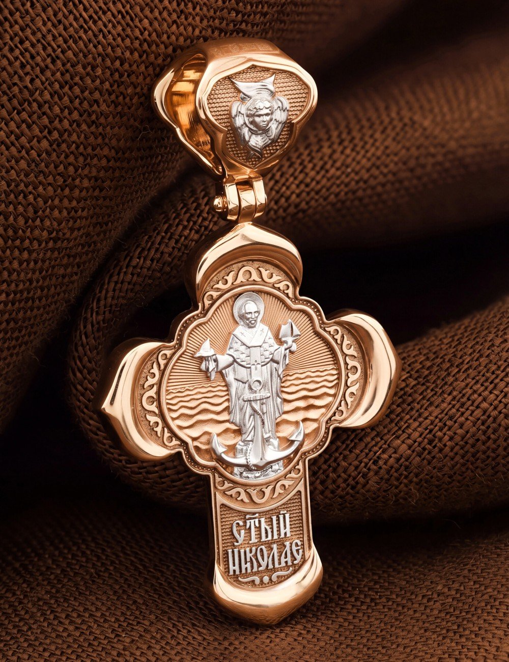 Крест из золота 585 пробы