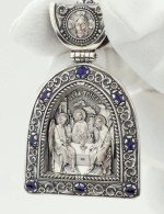 Крест из серебра 925 пробы и золота 585 пробы