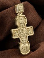 Крест из лимонного золота 585 пробы