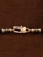 Гайтан кожаный с золотом 585 пробы