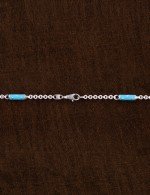 Цепь из белого золота 585 пробы с эмалью