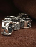 Крест из серебра 925 пробы с эбеновое дерево