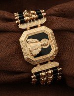 Браслет из золота 585 пробы с ониксом