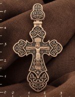Крест из золота 585 пробы с эмалью