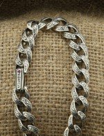 Браслет из серебра 925 пробы с рубином
