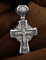 Крест из белого золота 585 пробы