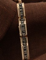 Крест из золота 585 пробы с ониксом