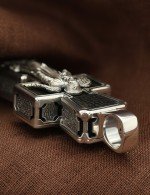 Крест из серебра 925 пробы с эбеновое дерево