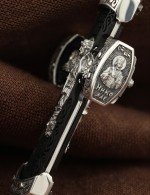 Крест из серебра 925 пробы с эбеновым деревом