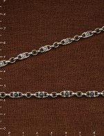 Цепь из белого золота 585 пробы с эмалью