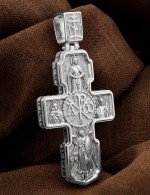 Крест из белого золота 585 пробы