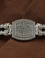 Браслет кожаный с серебром 925 пробы и ониксом