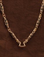 Цепь из золота 585 пробы с эбеновым деревом