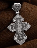 Крест из белого золота 585 пробы