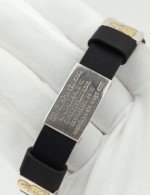 Браслет кожаный с серебром 925 пробы и золотом