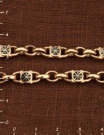 Цепь из золота 585 пробы с эмалью