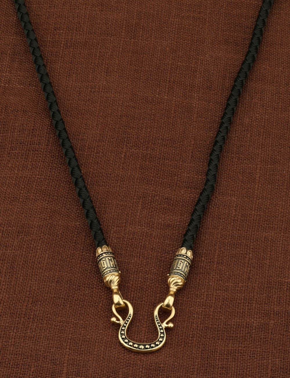 Шнурок шёлковый шёлковый с золотом 585 пробы