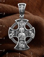 Крест из белого золота 585 пробы