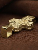 Крест из лимонного золота 585 пробы