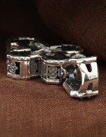 Крест из серебра 925 пробы с эбеновое дерево