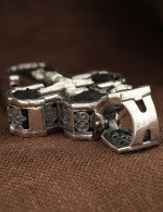 Крест из серебра 925 пробы с эбеновым деревом