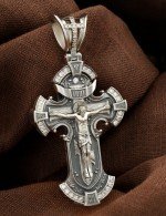 Крест из серебра 925 пробы с фианитом