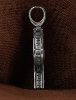 Крест из белого золота 585 пробы с эбеновым деревом