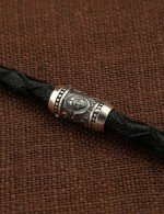 Гайтан кожаный с серебром 925 пробы